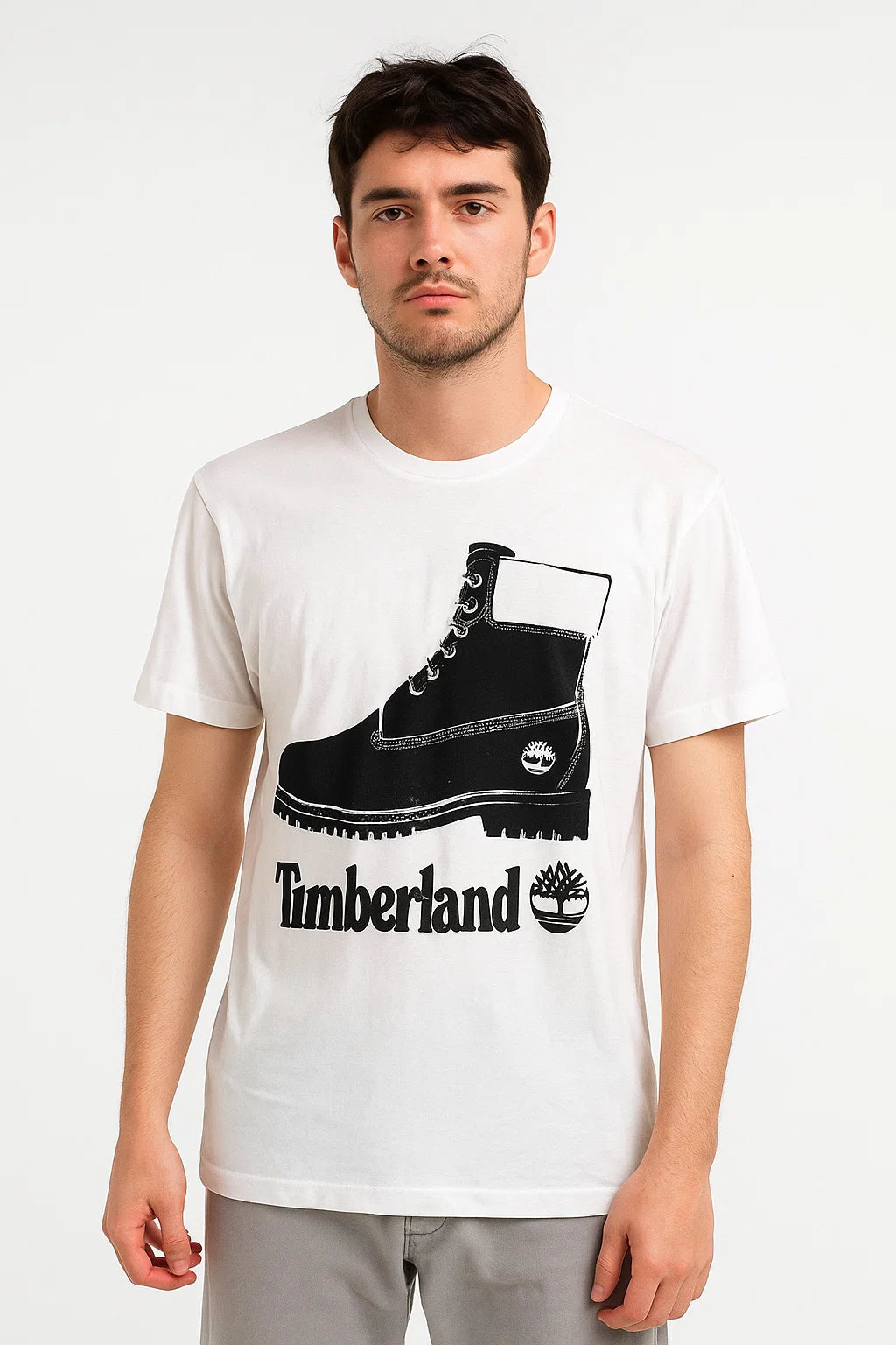 Timberland Men Short Sleeve T-shirt White / L