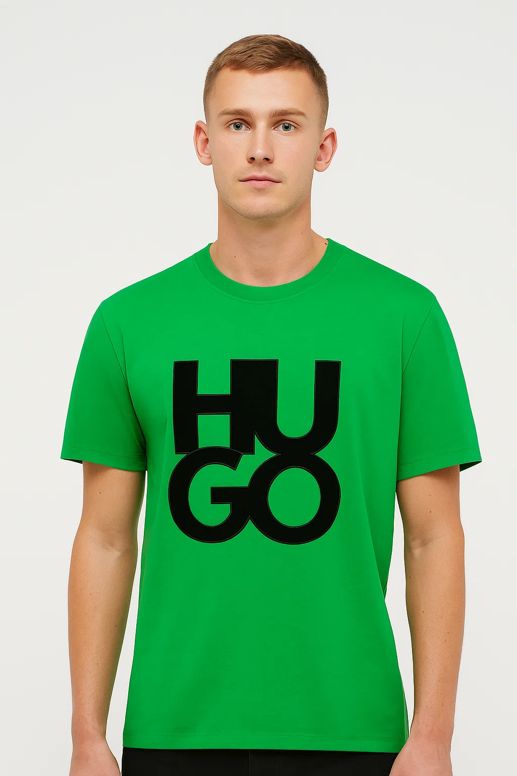 Hugo Cotton-Jersey Regular-Fit T-shirt Logo Green / M