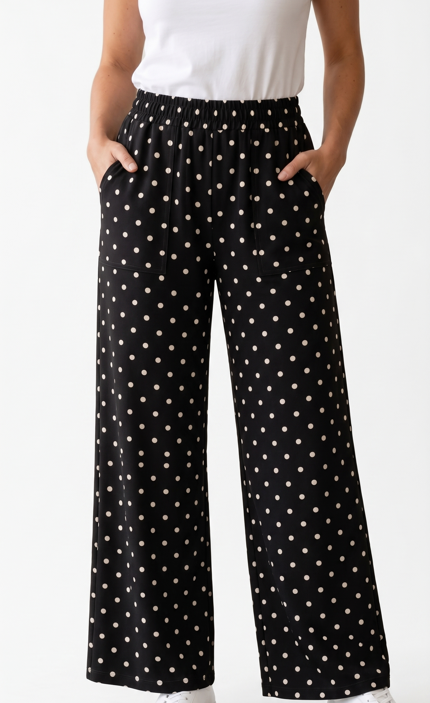 MASSIMO DUTTI PANT BLK&WHT 3021 black&white / S