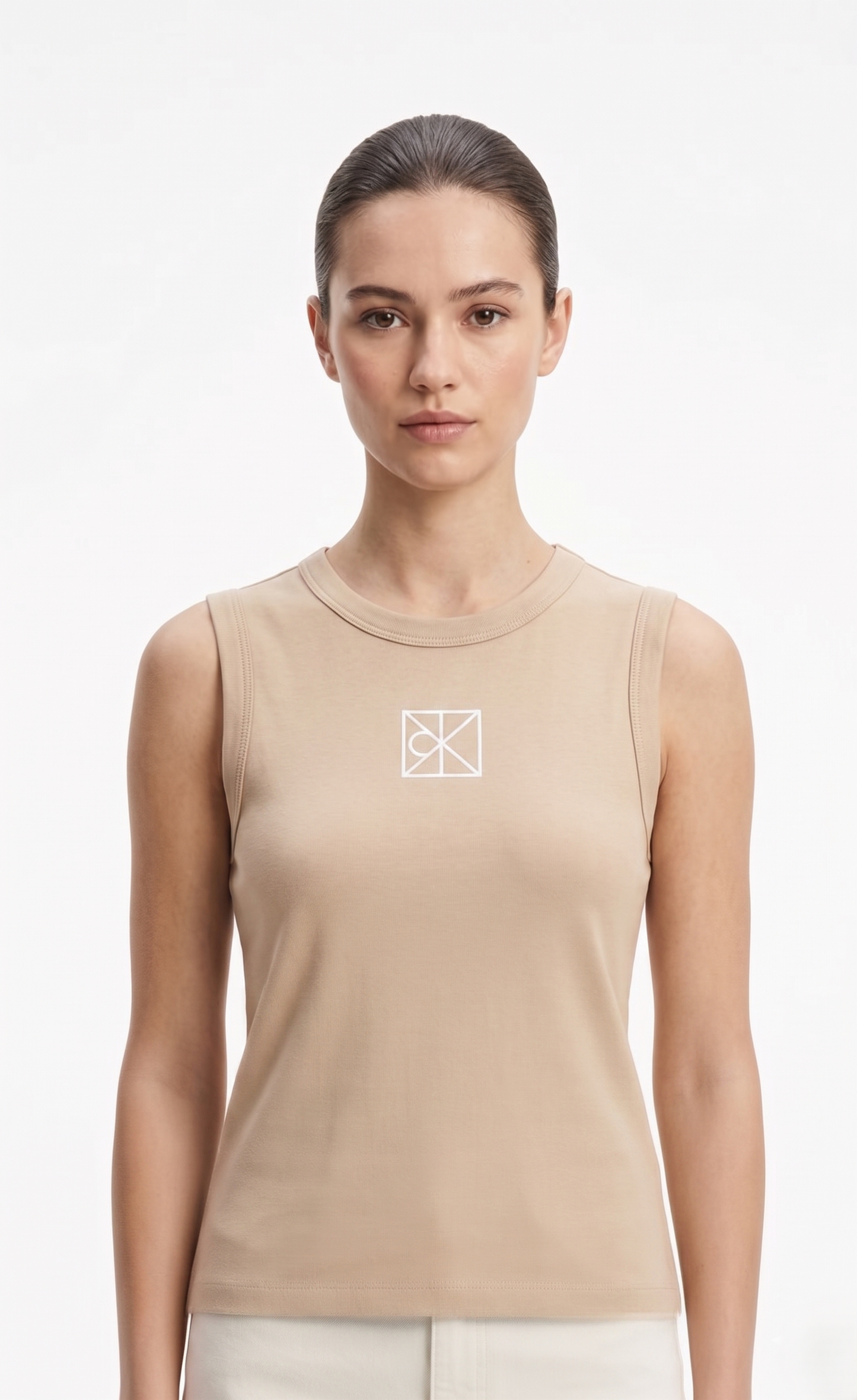 CALVIN KLEIN I-SHIRT BLK 2112 beige / S