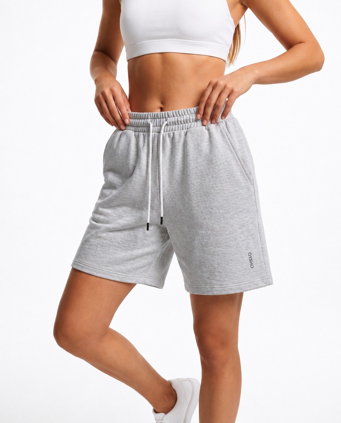 OYSHO SHORT GREY 4438 grey / L