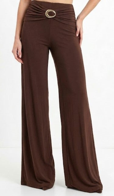 OYSHO PANTS PANT BROWN 1056 brown / S
