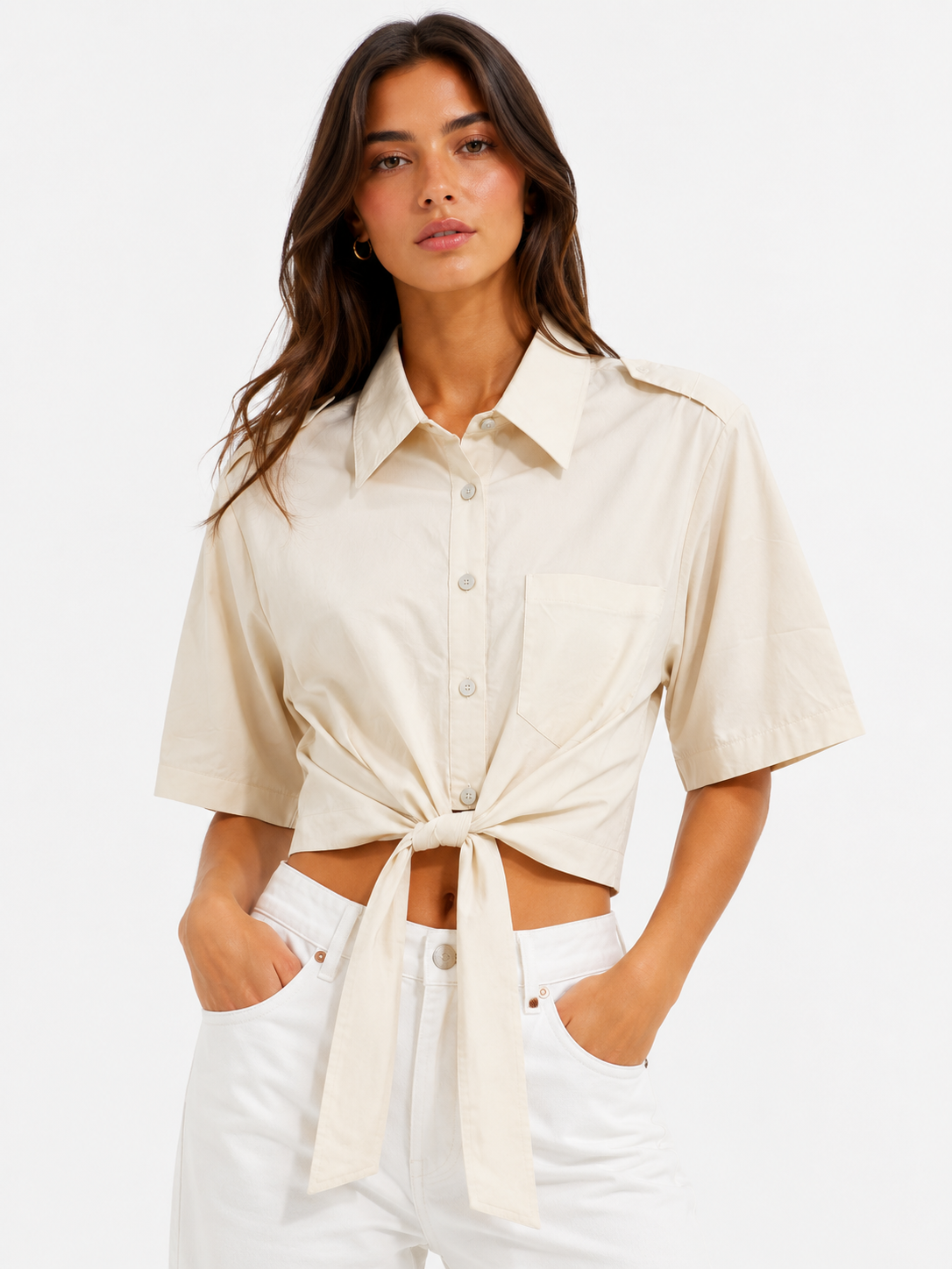 ZARA SHIRT BEIGE beige / M