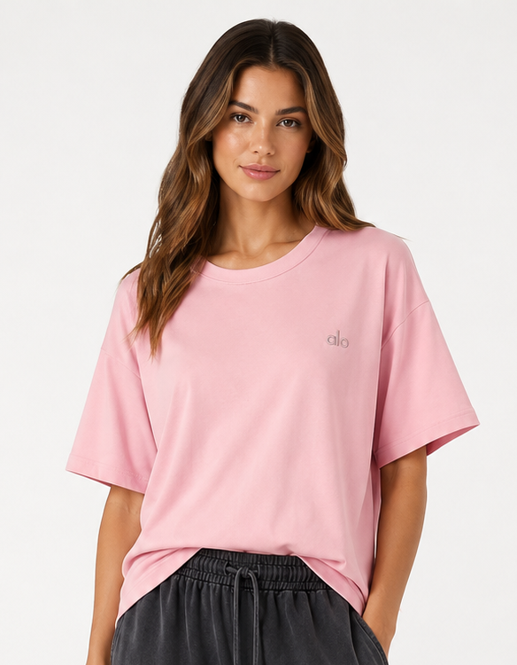 ALO T-SHIRT PINK 1024 pink / S