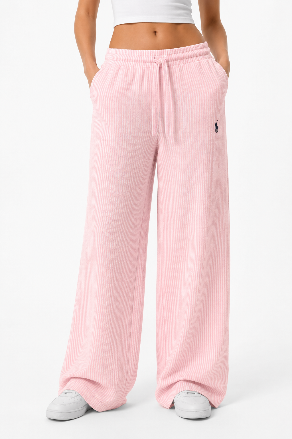 RALPH LAUREN PANTS PANT PNK&WHT 5033 pink&white / S