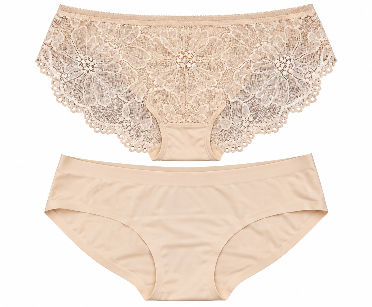 Queentex Underwear Set 2Pc Beige Underwear Set S / Beige