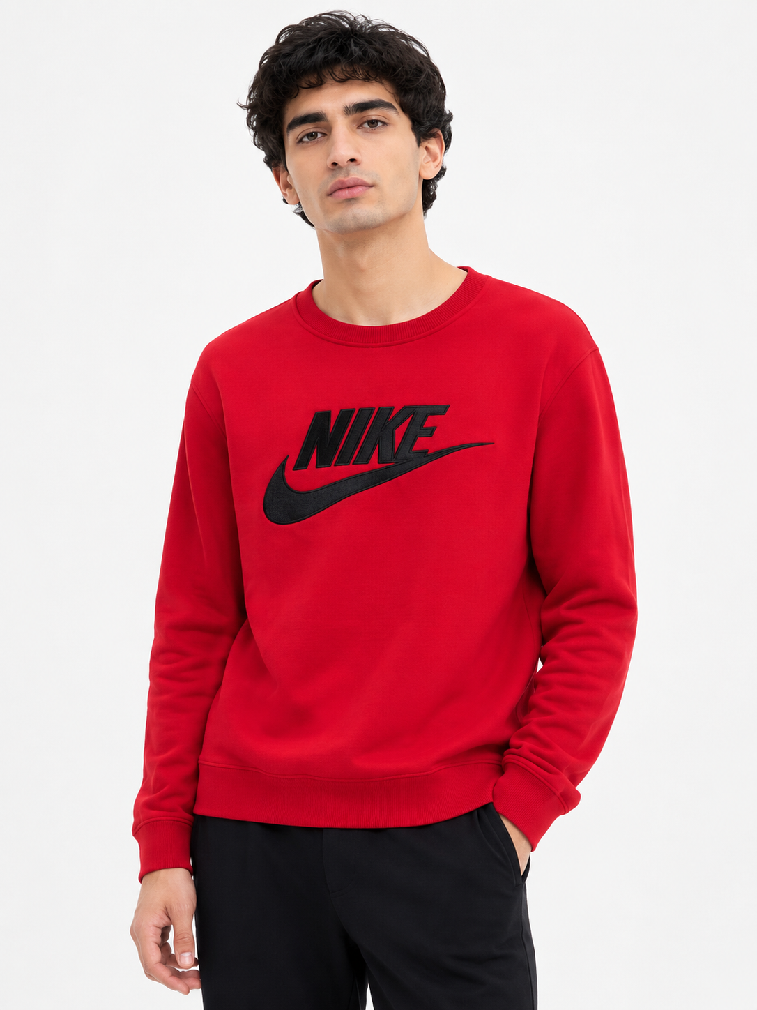 NIKE SWEATSHIRT SWEAT RED red / XL