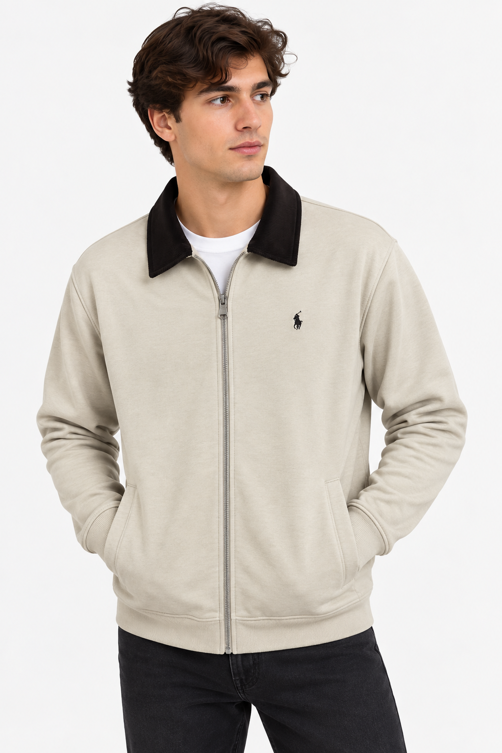 Polo Jacket RLS-7332 Beige&Brown / L