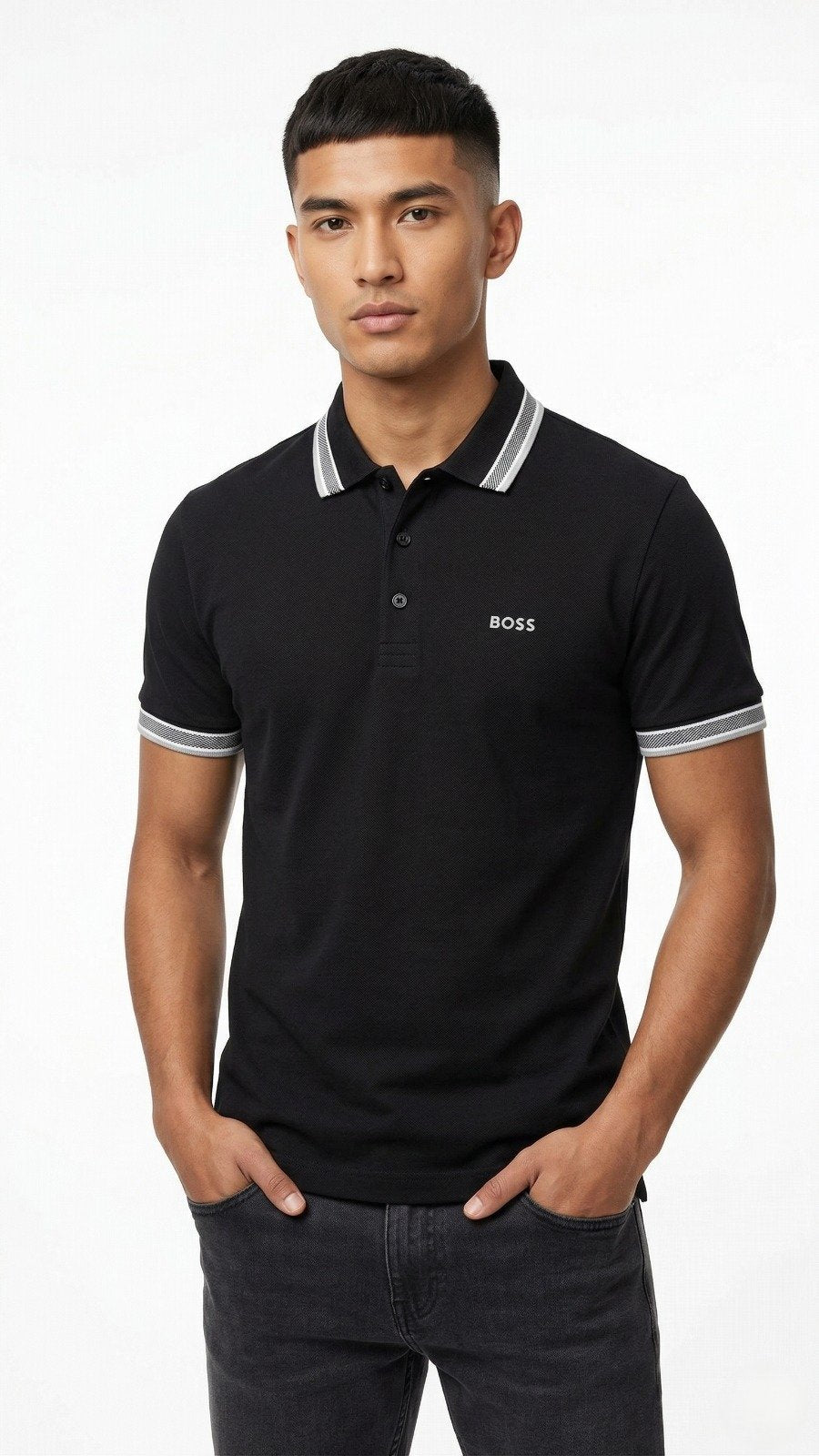 Boss Polo Black 1291-1 Black / M