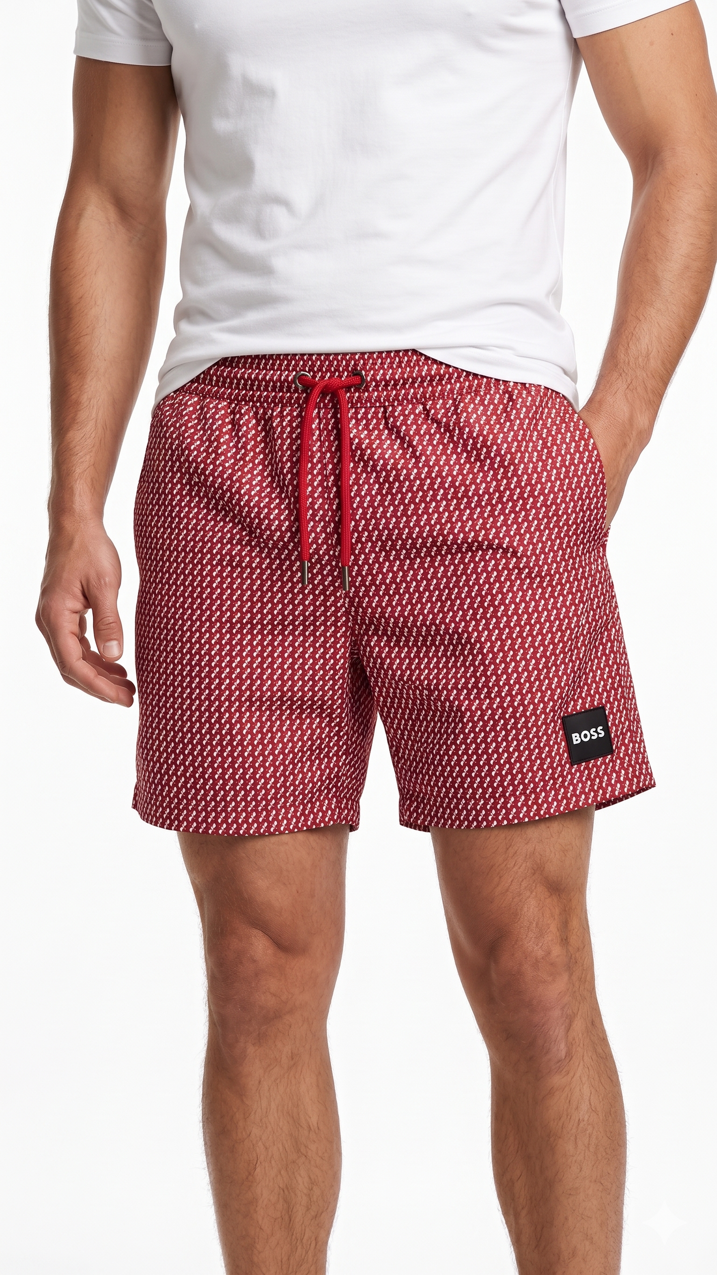 BOSS SWIM SHORT RED 01 red / S