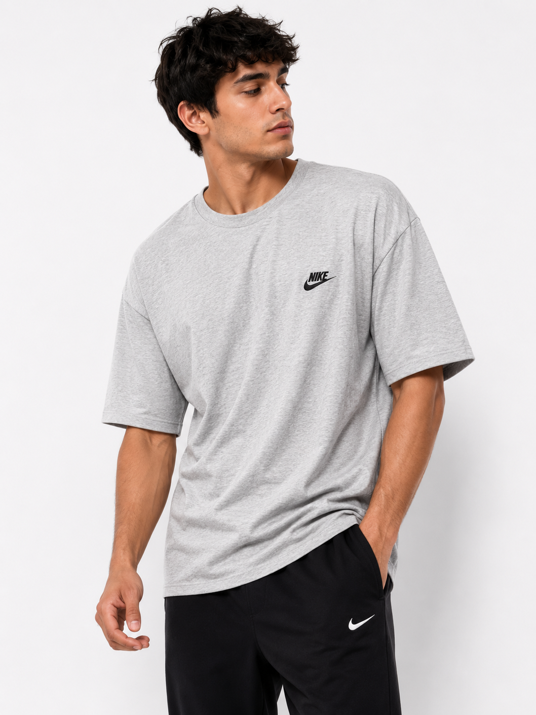 NIKE T-SHIRT GREY 02 grey / S