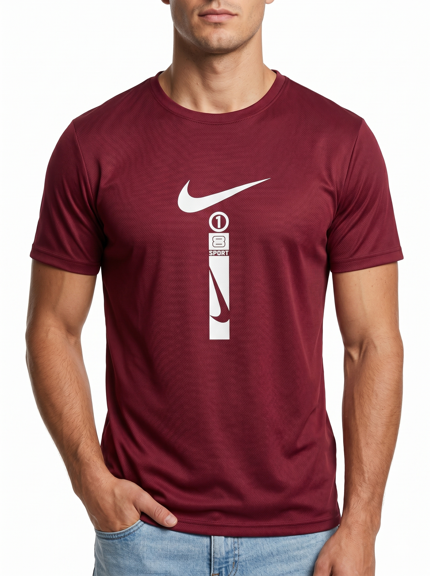 NIKE T-SHIRT 03 bordo / S