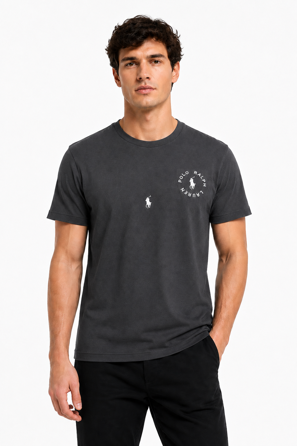 POLO T-SHIRT RALPH LAUREN T-SHIRT D.GREY