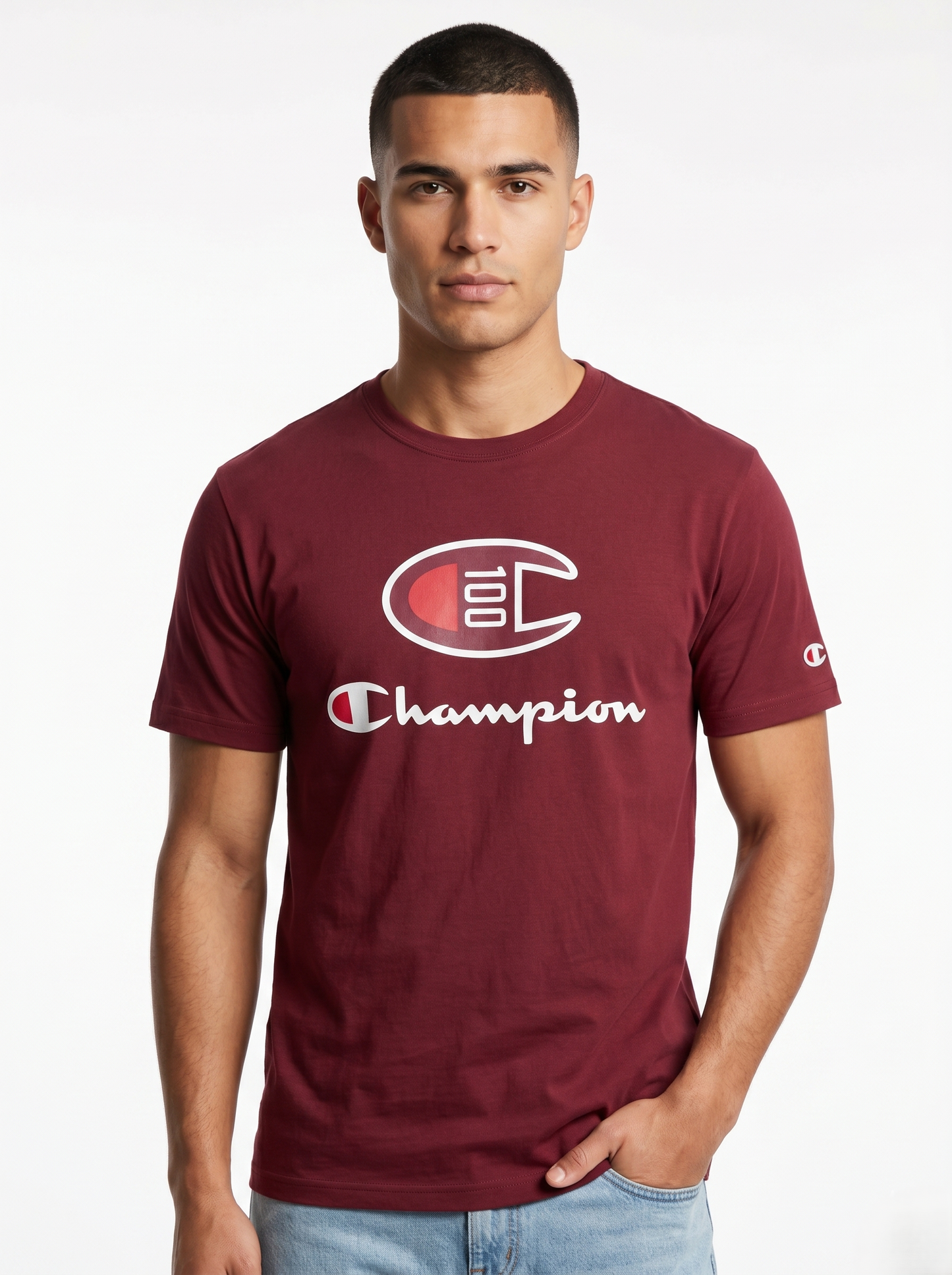 CHAMPION T-SHIRT bordo / S