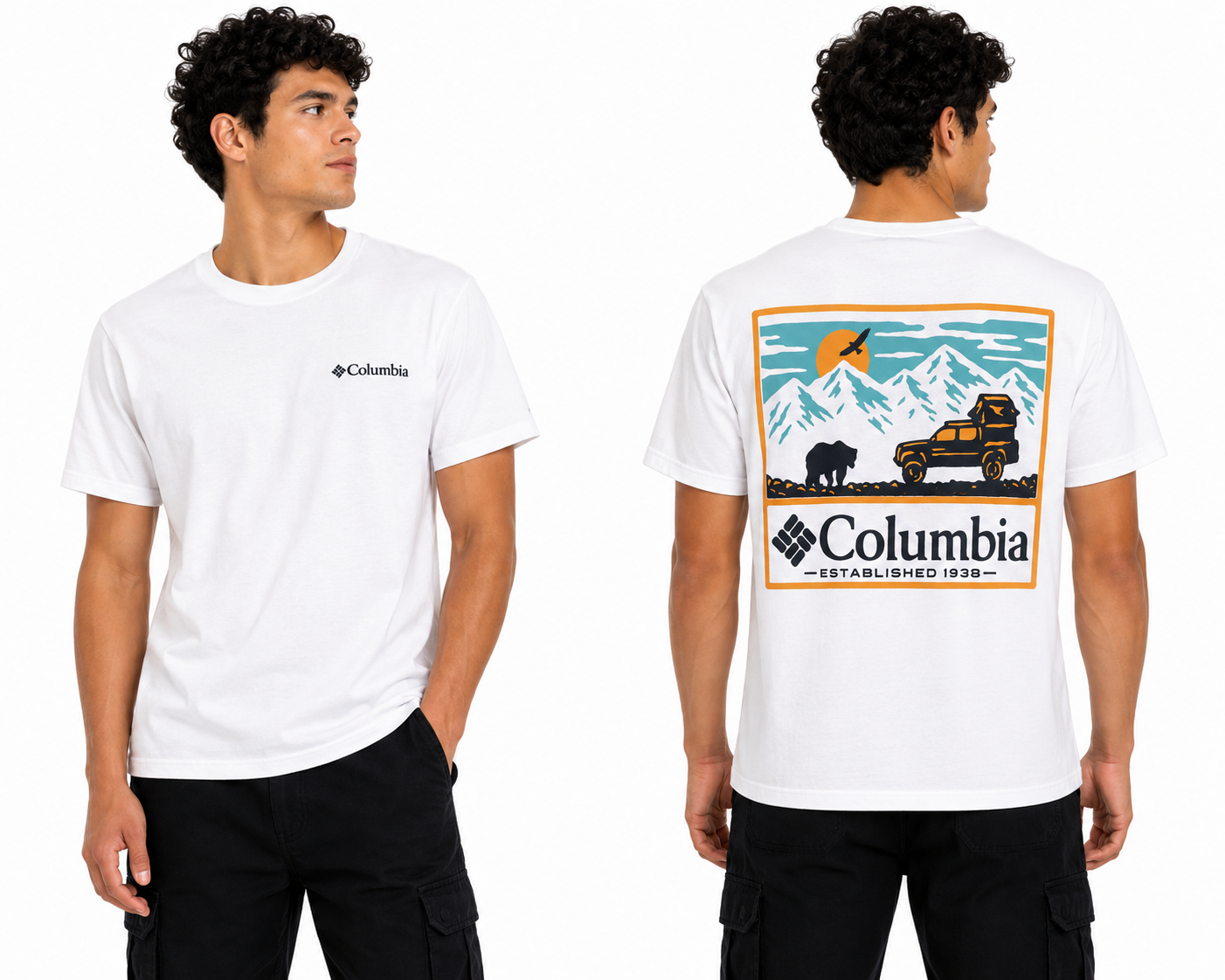 COLUMBIA T-SHIRT WHITE white / S
