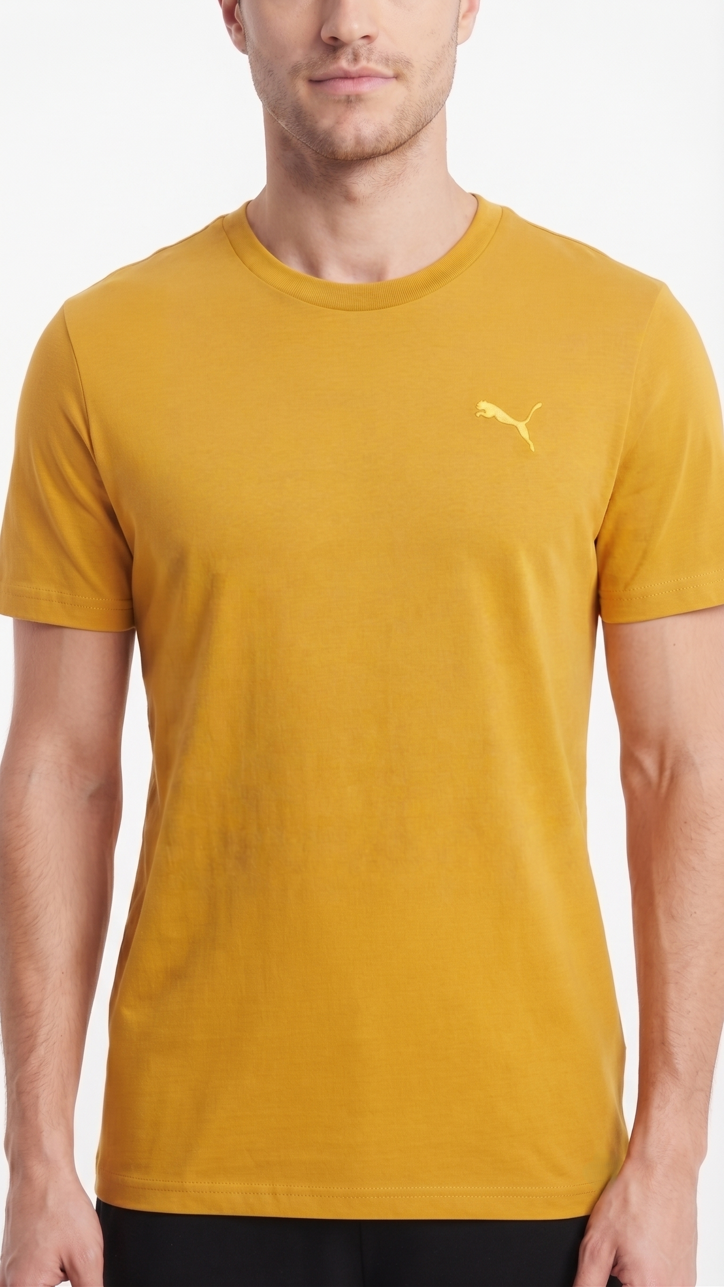 PUMA T-SHIRT MUSTARD YELLOW mustard yellow / S
