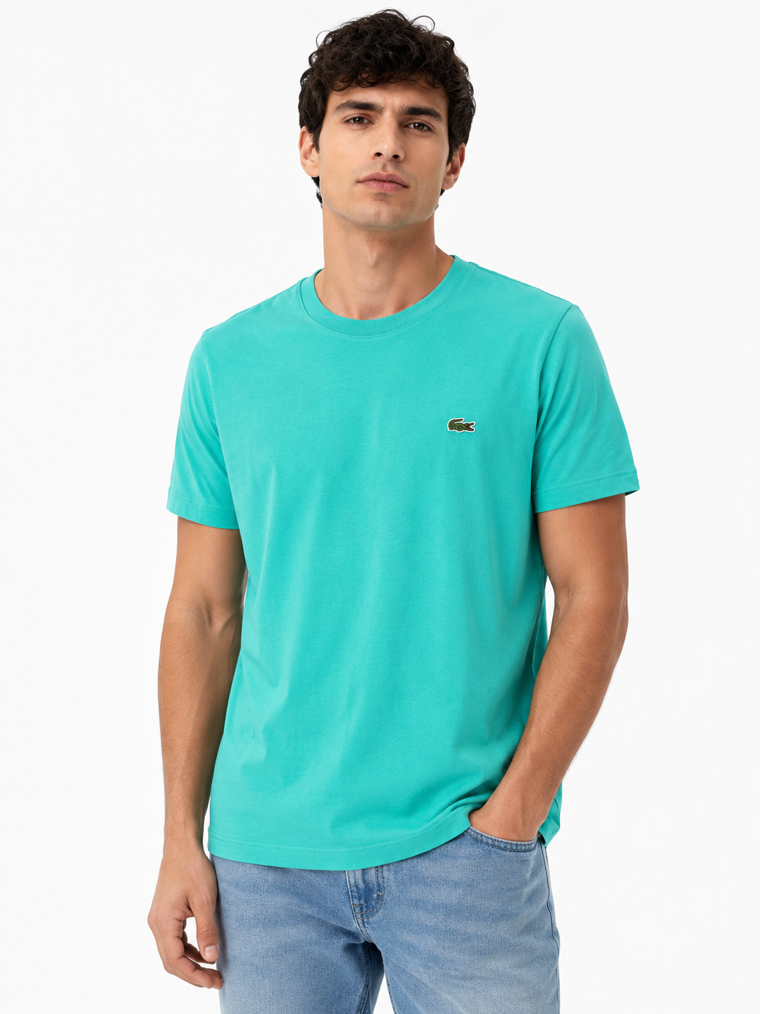 LACOSTE T-SHIRT AQUA aqua / L