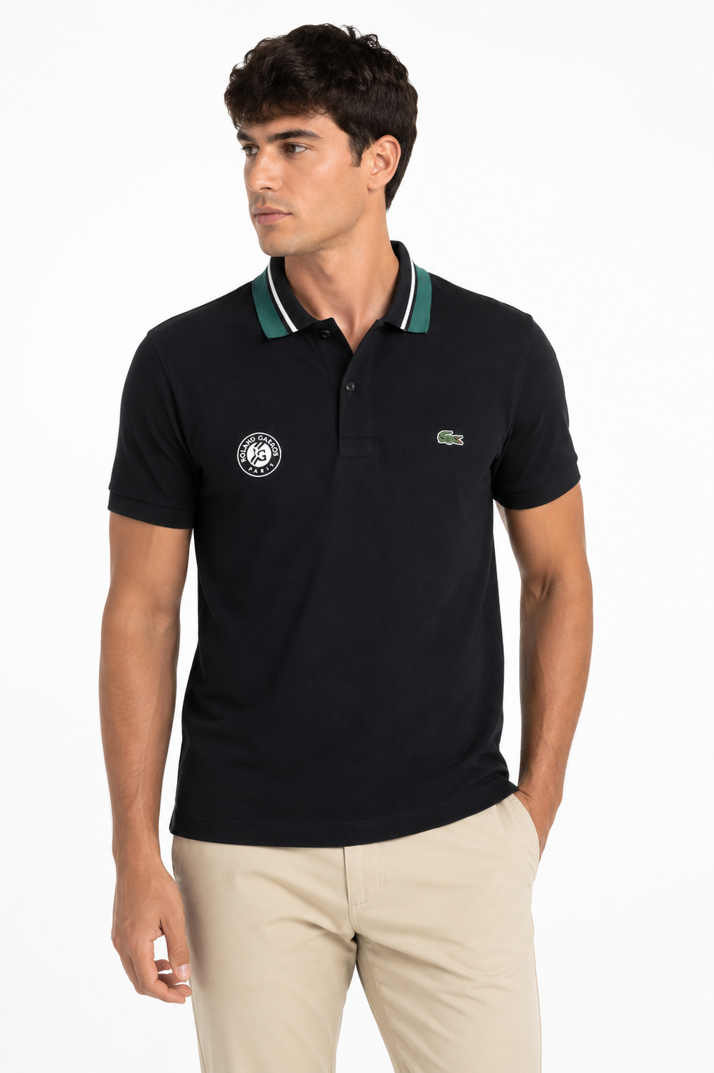 LACOSTE POLO BLACK black / M
