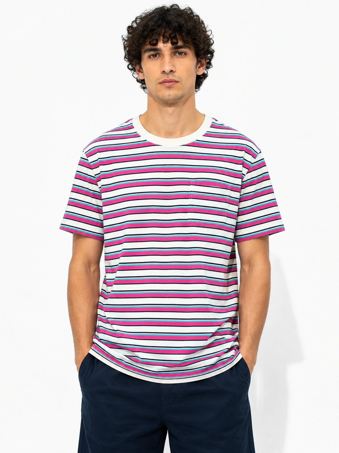 LEVIS T-SHIRT WHITE&MULTI white&multi / L