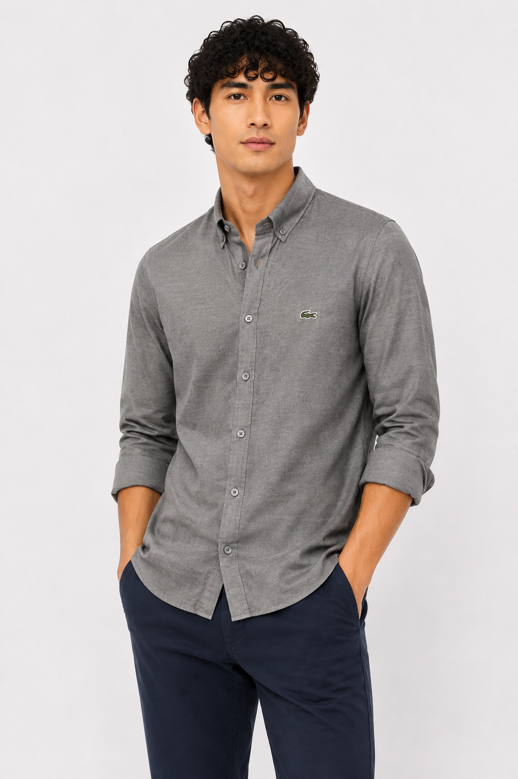 LACOSTE SHIRT SLATE BLUE slate blue / M