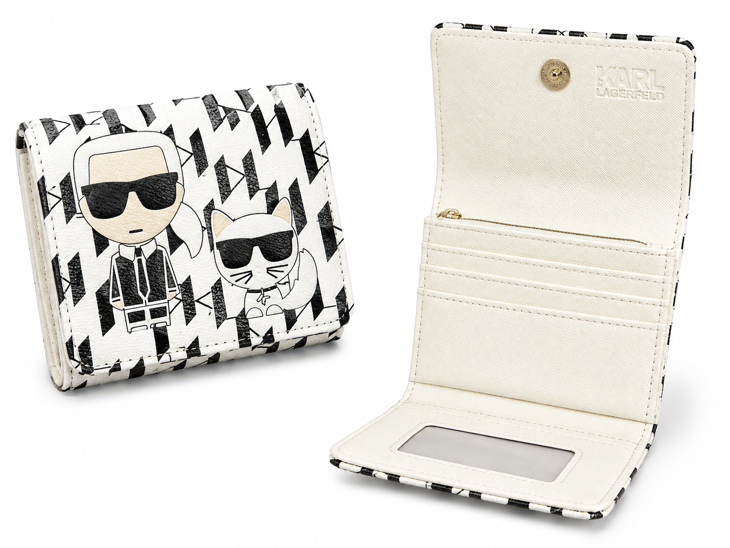 KARL LAGERFELD PORTMONE 60018-21 WHITE&BLK white&black