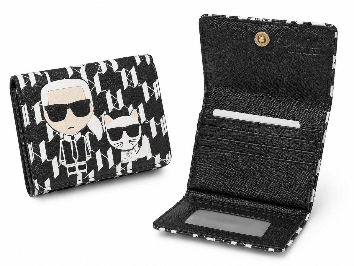 KARL LAGERFELD PORTMONE 60018-21 BLK&WHITE black&white