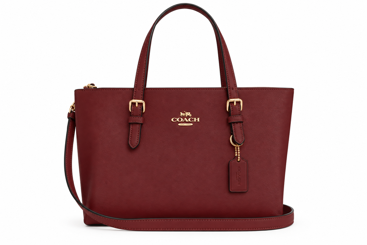 Coach Bag 23105P Bordo & Red Big Bag Bordo & Red