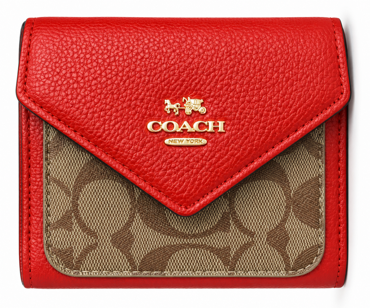 Coach Portmone 60018-16 Red & Beige Red & Beige