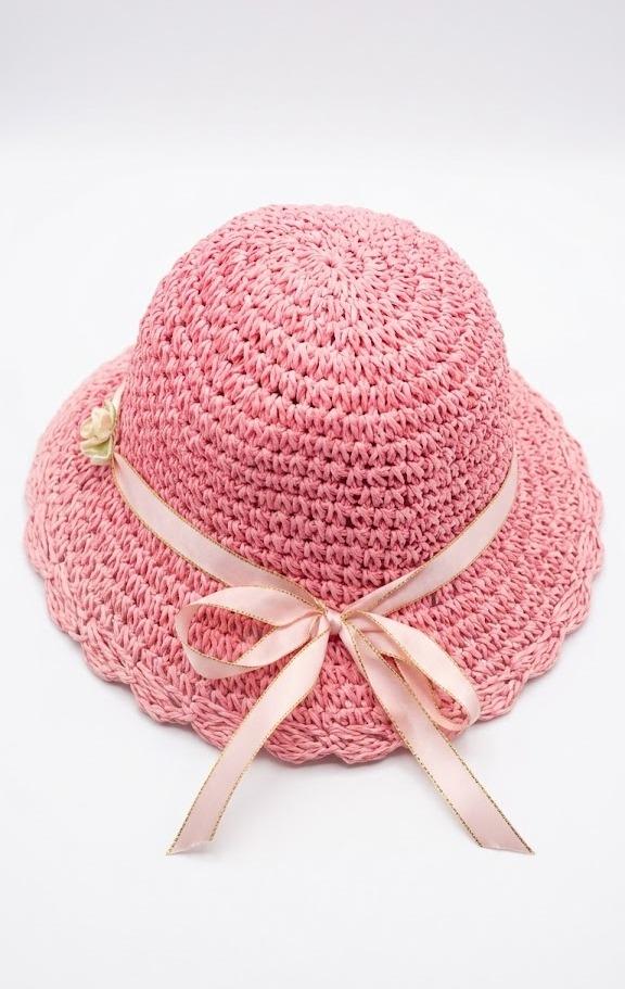 Straw Hat Summer Pink Pink