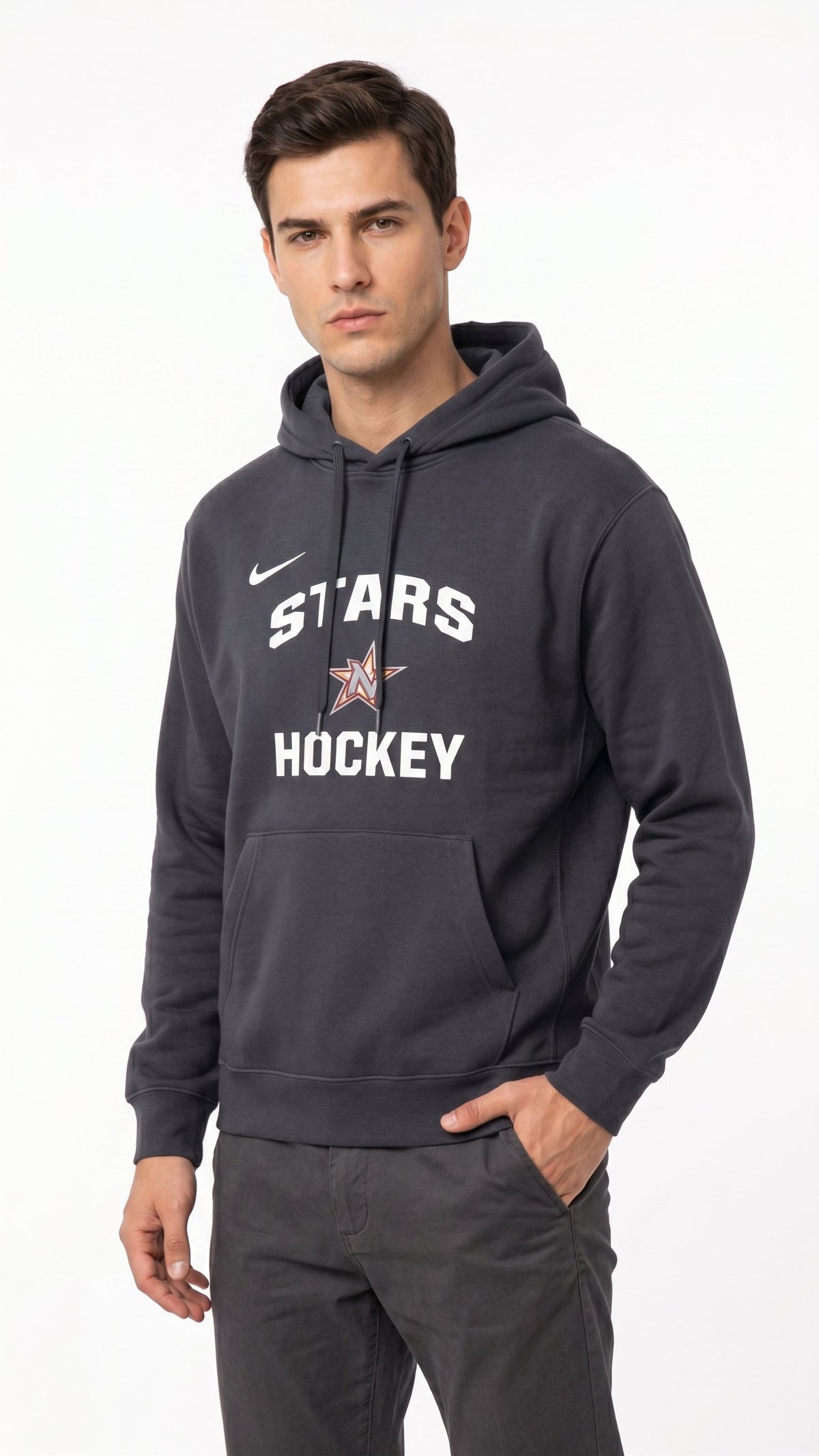 NIKE HOODIE RED&BLK red&black / L
