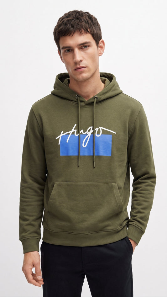 Hugo Hoodie Olive - Olive Green Hoodie M / Olive Green