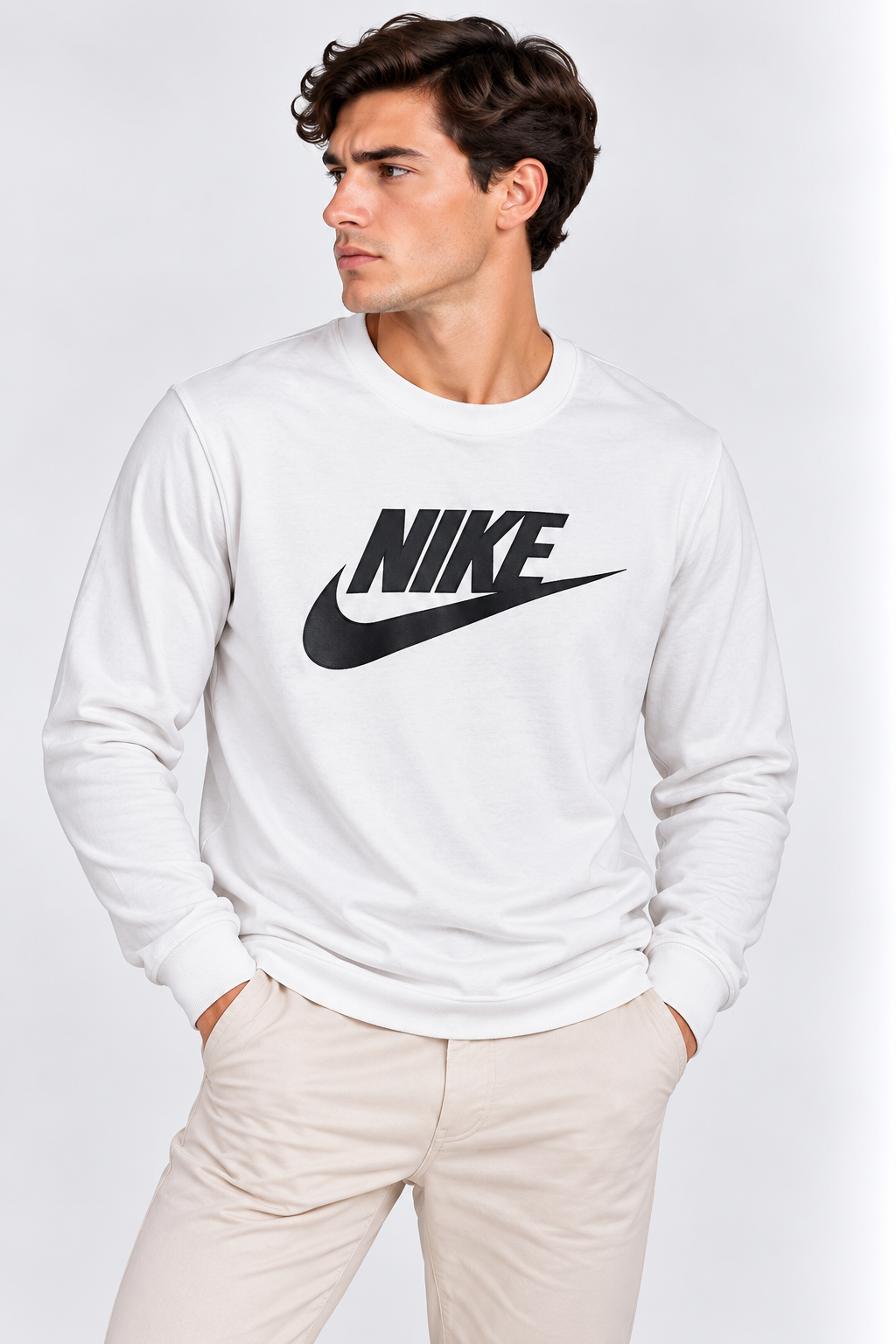 Nike Sweat White Sweatshirt S / White