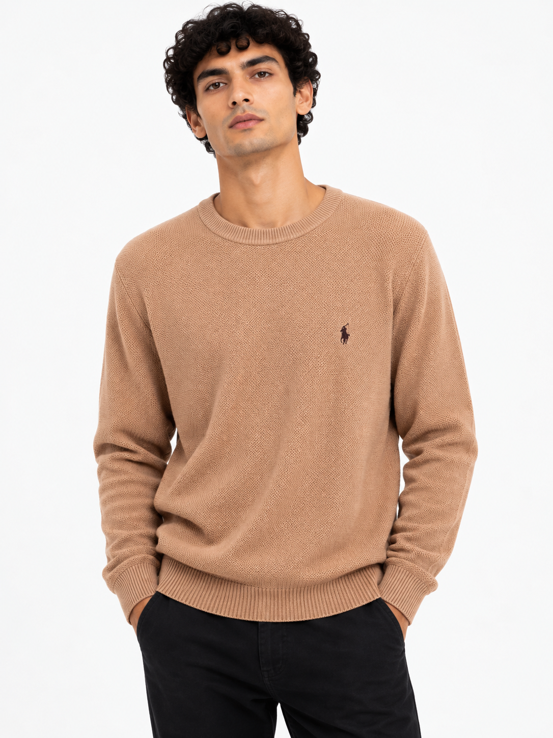 POLO SWEATSHIRT beige / XXXXL