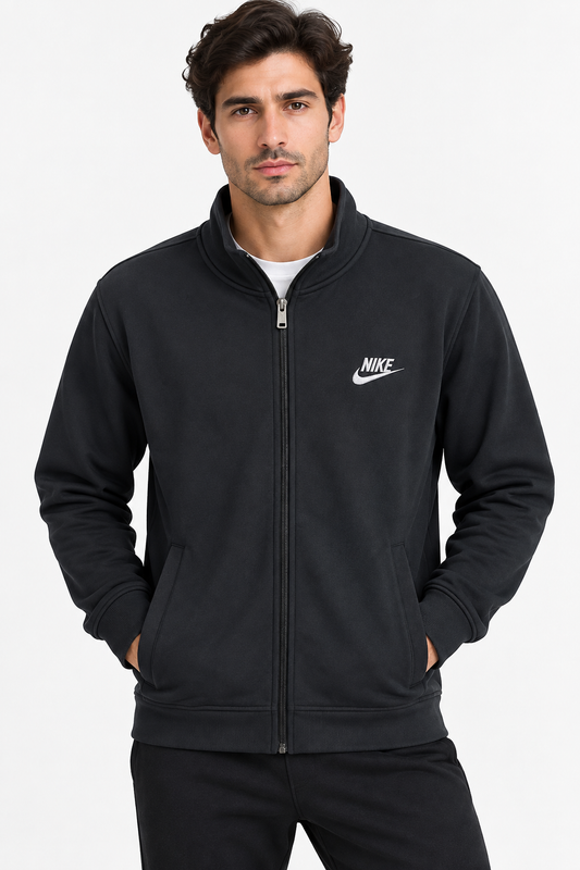 NIKE SWEATSHIRT SWEAT ZIP OLIVE olive green / M
