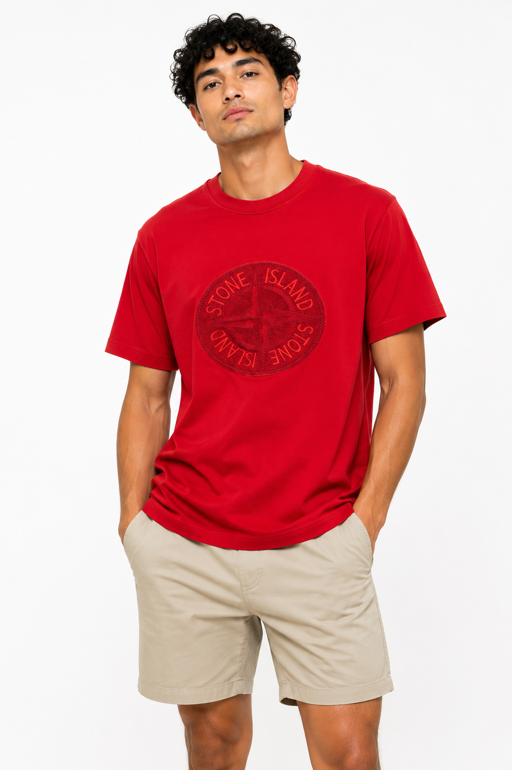STONE ISLAND T-SHIRT RED red / S