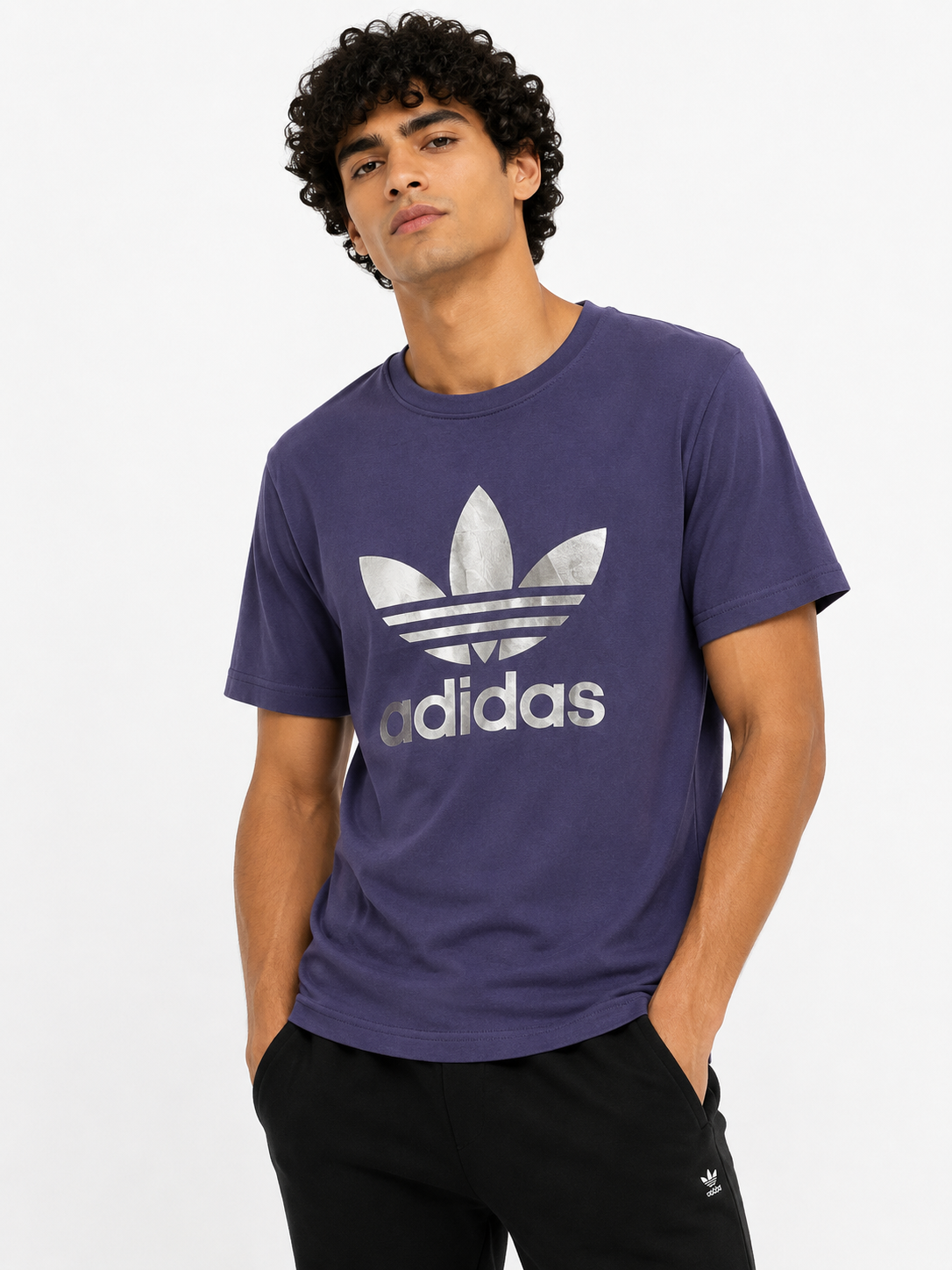 ADIDAS T-SHIRT PURPLE purple / S