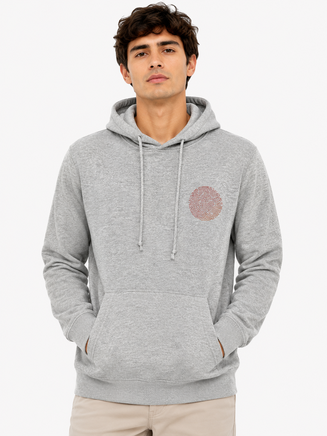 BASIC SWEATSHIRT HOODIE GREY grey / S