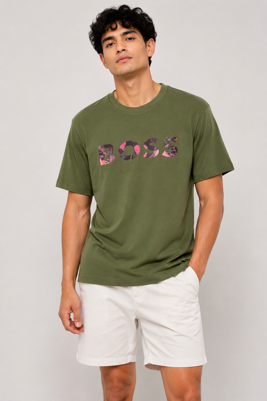 BOSS T-SHIRT OLIVE GREEN 01 olive green / M