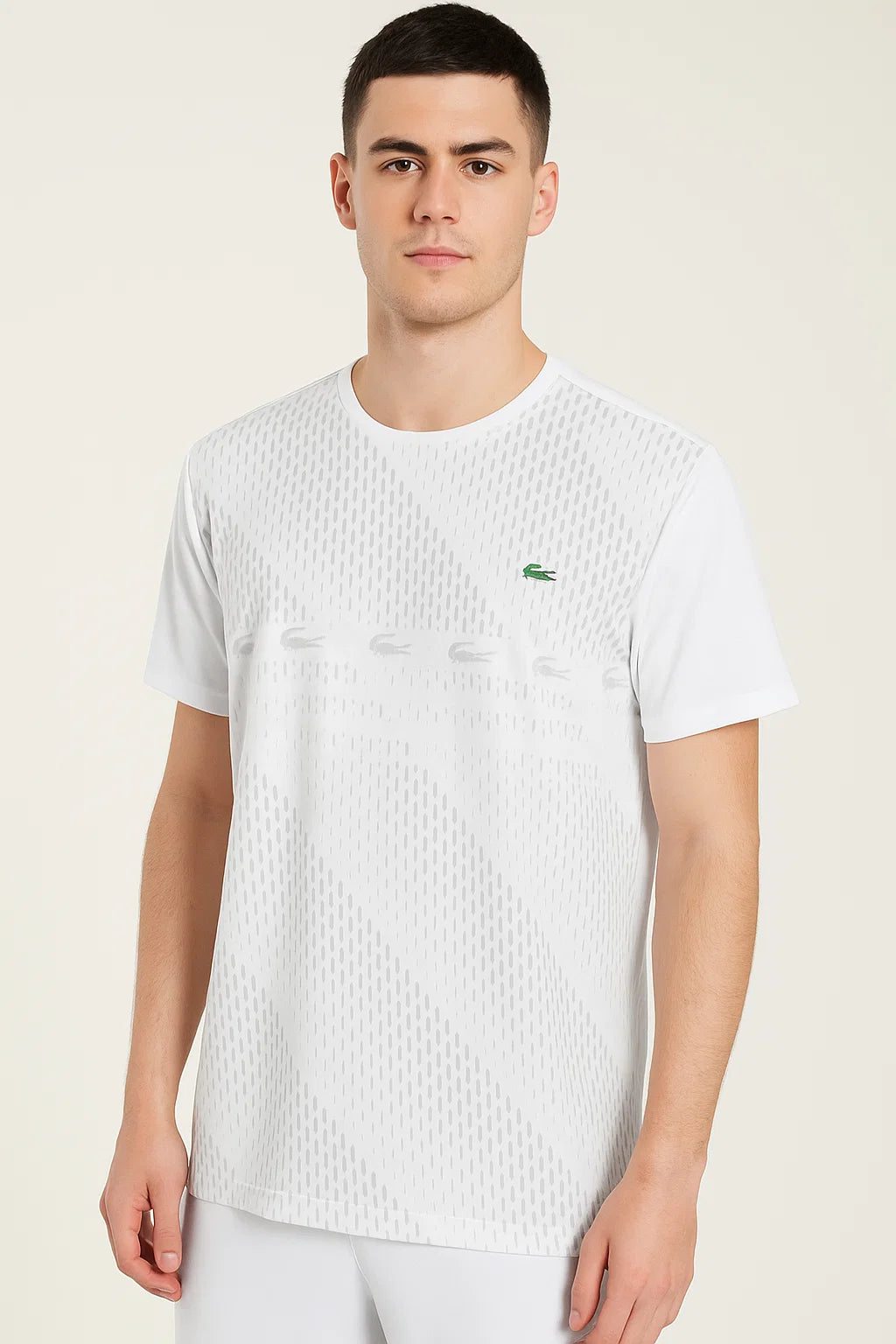 Lacoste Men T-shirt Sport Dri-fit White / S