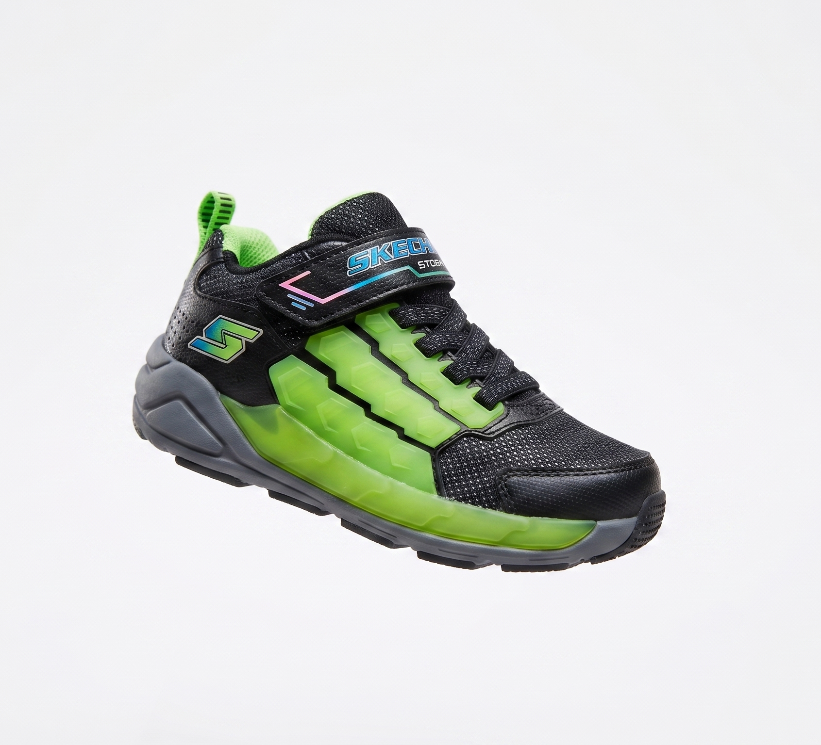 skechers blk&lim 90710l black&lime / 30