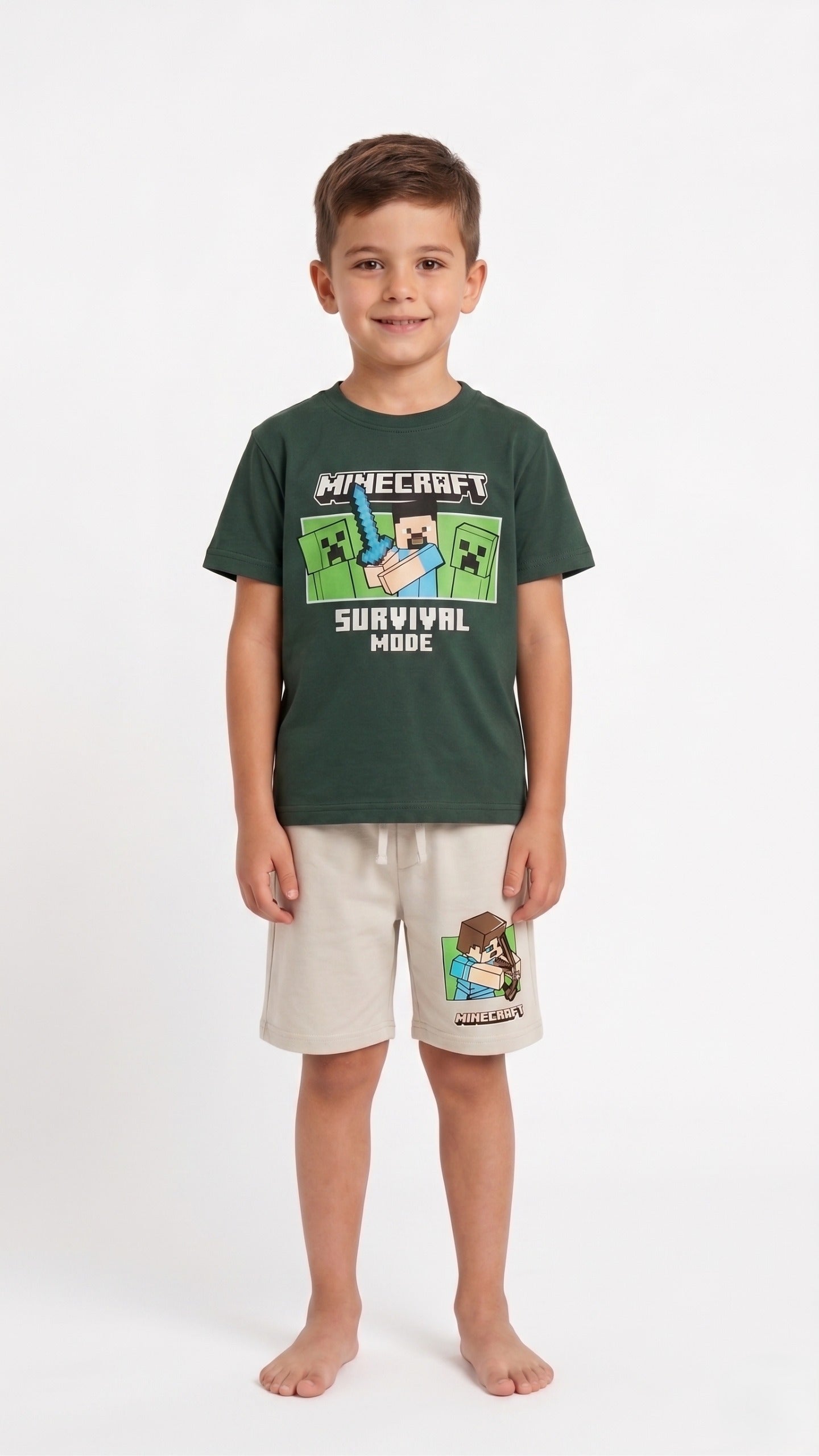 Coco Set Royal Green&Beige Boy Green&Beige / 3*4