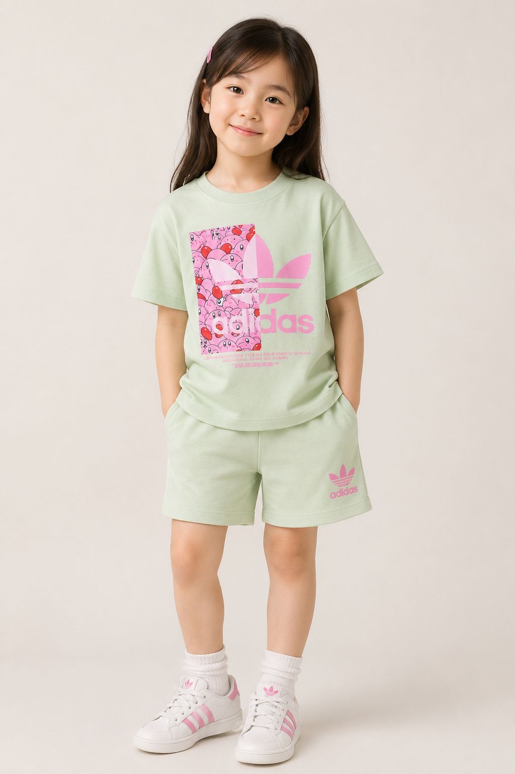ADIDAS SET GIRL L.GRN&PNK 9322 light green&pink / 4*5