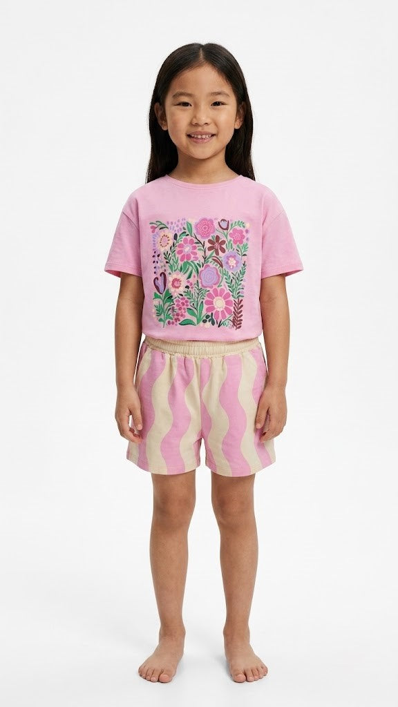 WIKIBOOM SET GIRL FLOWERS PINK&BEIGE pink&beige / 3*4