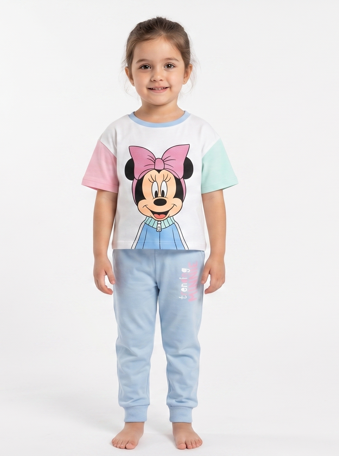 DISNEYS SET DISNEY MINNIE MOUSE GIRL WHT&BLUE 200 white&blue / 4*5
