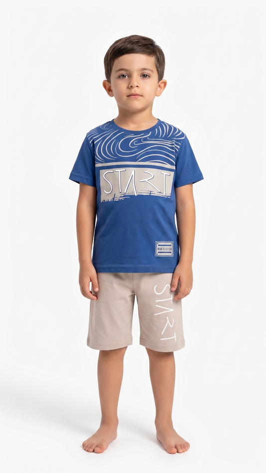 MINI NIGHT SET PIJAMA BOY NVY&GRY 202 navy&grey / 6