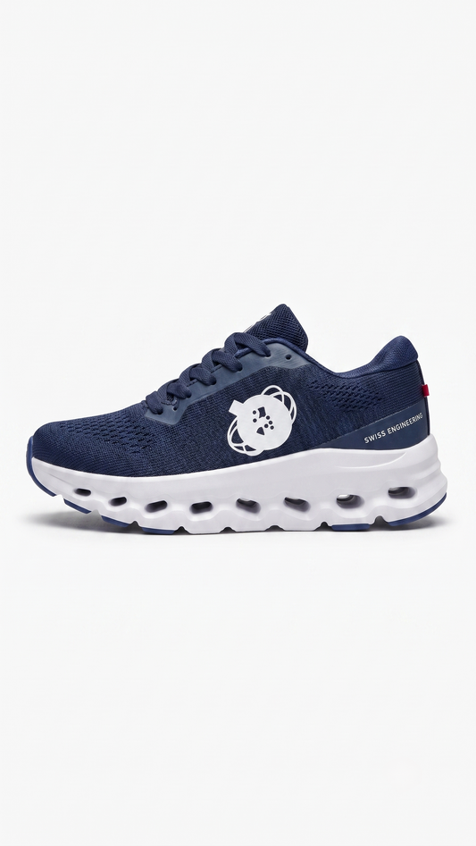 On Cloud Monster 925-2 214 – Navy & White Running Shoes 35 / Navy & White