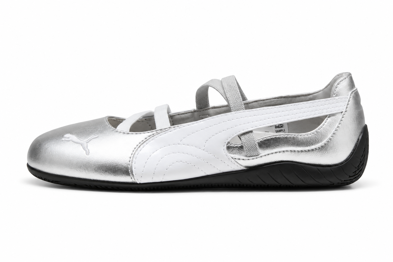Puma Ballet 926-5 218 – Silver & White Ballet Shoes 30 / Silver & White
