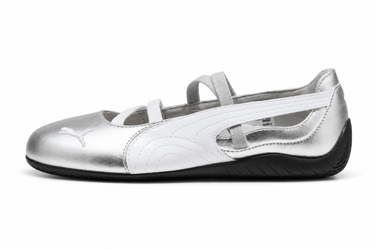 Puma Ballet 926-5 218 – Silver & White Ballet Shoes 30 / Silver & White