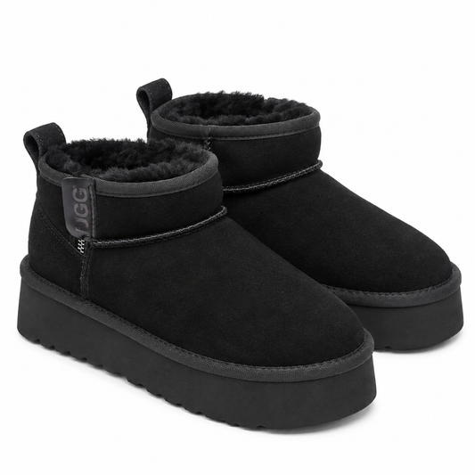 Ugg Mini Zip Black Boot 39 / Black