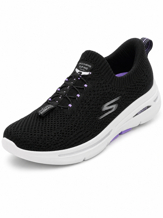 SKECHERS CASUAL GO WALK ARCH FIT BLK&PRPL black&purple / 36.5